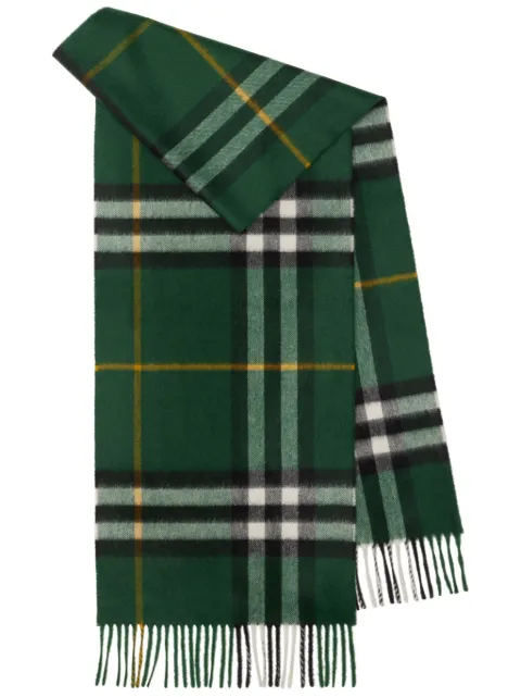 Burberry check cashmere scarf Green 8094653