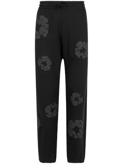 Denim Tears Cotton Wreath-print track pants Black DT025