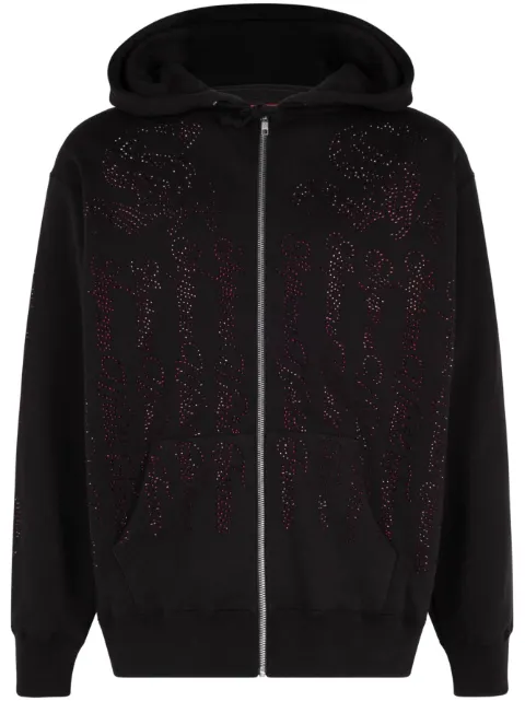 Supreme crystal-embellished hoodie Black SU357