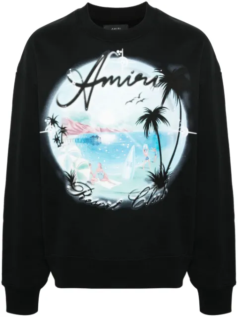 AMIRI Paradise Airbrush cotton sweatshirt Black AMJYCW1032