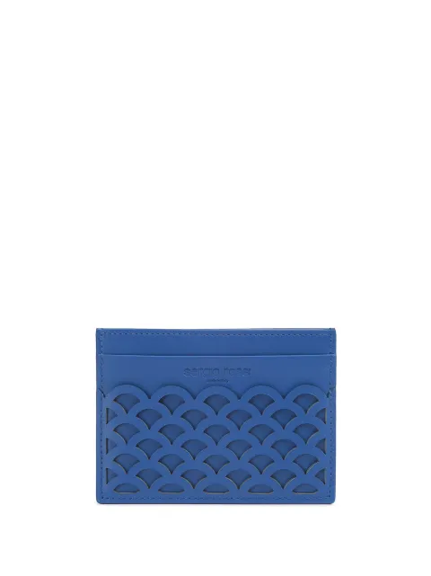 Sergio Rossi Sr Mermaid embossed-detailed cardholder Blue B10720MVIN11000