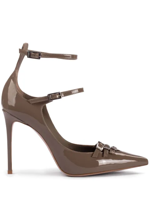 Le Silla Morgana 120mm patent-leather pumps Brown 2004B090RCPPKAB