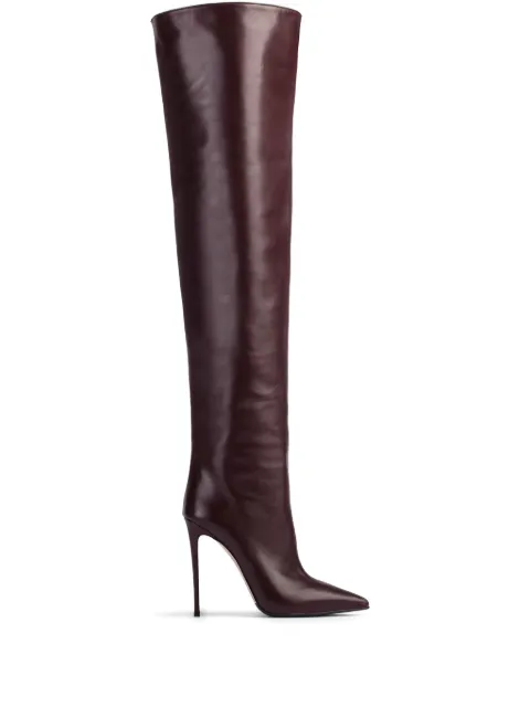 Le Silla Eva 120mm thigh-high leather boots Red 2233C100RCPPGLO