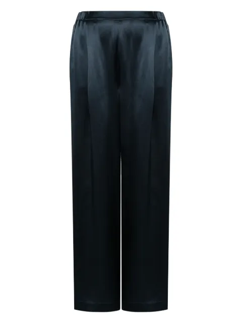 Carine Gilson wide-leg silk pyjama trousers Blue SD0574SW24