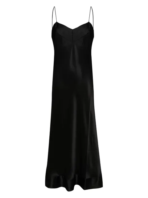 Carine Gilson V-neck silk maxi dress Black PL0212SW24