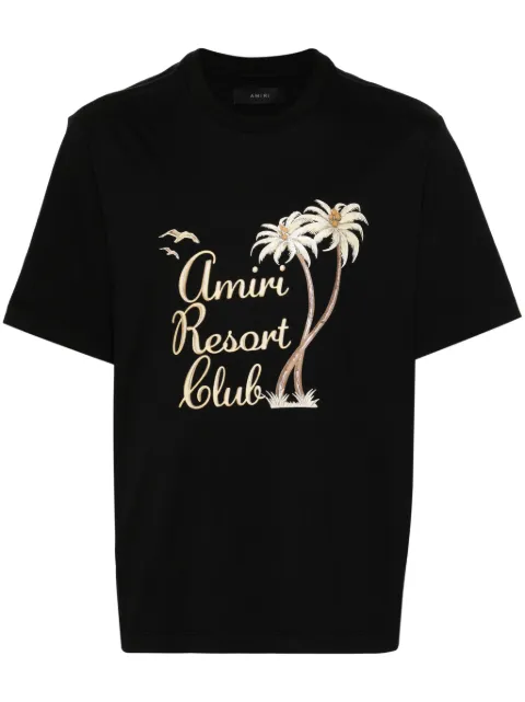 AMIRI Twisted Palms cotton T-shirt Black AMJYTE1055