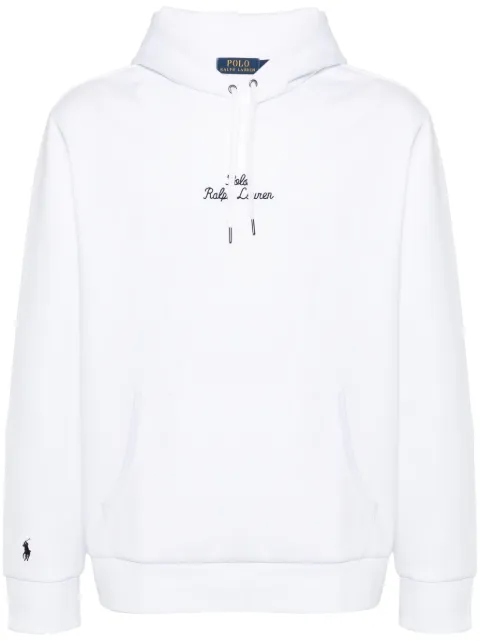 Polo Ralph Lauren logo-embroidered hoodie White 710936586003