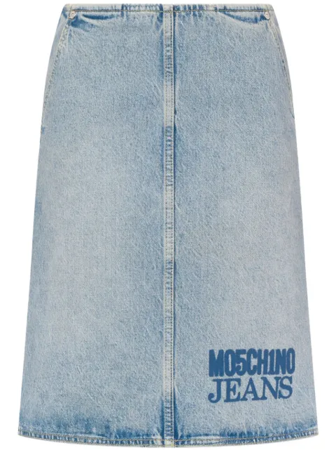 MOSCHINO JEANS cotton pencil skirt Blue J01068720