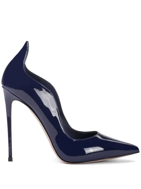 Le Silla Ivy 120mm patent-leather pumps Blue 2102R100R1PPKAB