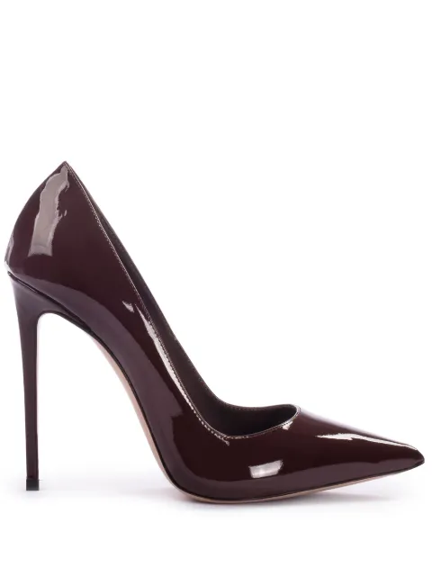 Le Silla Eva 120mm patent-leather pumps Brown 2101M100R1PPKAB