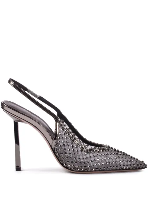 Le Silla Gilda 80mm slingback pumps Black 2299U090G3PPSTE