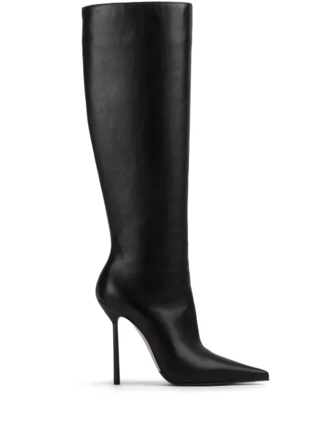 Le Silla Bella 120mm pointed-toe leather boots Black 4255C100BMPPNEM