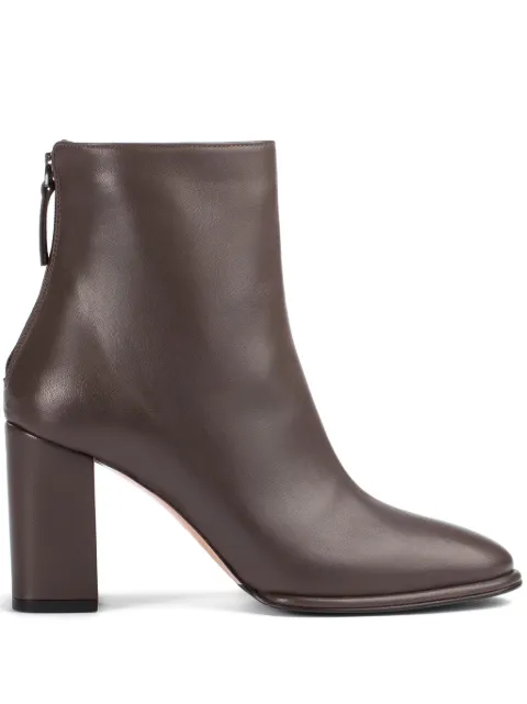 Le Silla Elsa 90mm leather ankle boots Brown 7075A080R3PPGLO