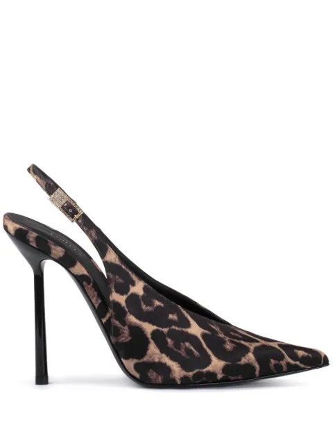 Le Silla 120mm Clivage leather pumps Black 4225C100BLPPSAT