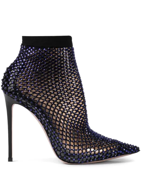 Le Silla Gilda 120mm mesh ankle boots Blue 2113R100R8PPCAY