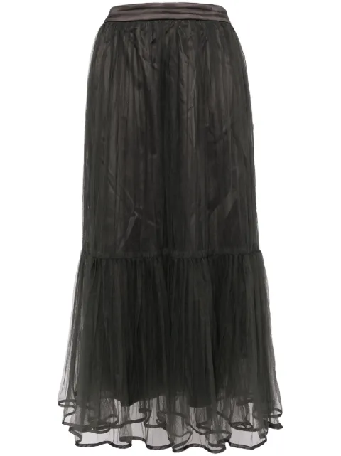 tout a coup satin hem tulle skirt Grey M180AU4