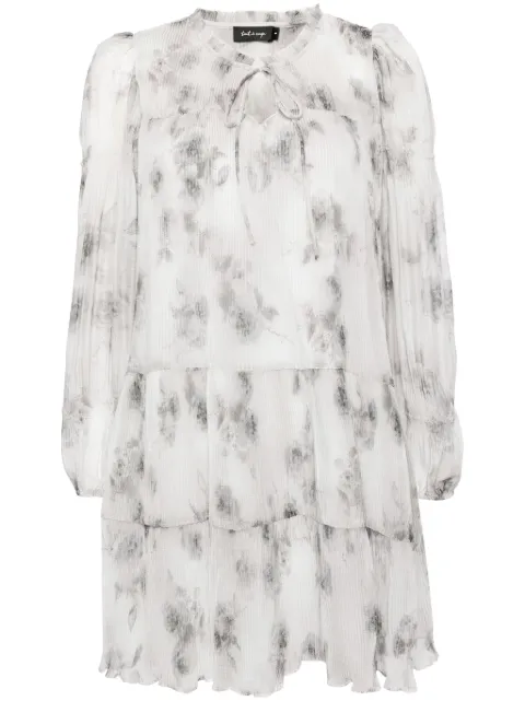 tout a coup plissé foral-print dress Grey S156AU4
