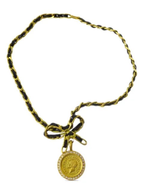 CHANEL Pre-Owned 1995 Medallion chain necklace Gold NC95P