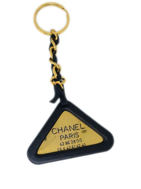 CHANEL Pre-Owned 1994 triangle-logo key holder Black CH94P