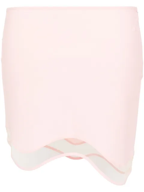 Nensi Dojaka Heartbeat mini skirt Pink NDSS24SKT039