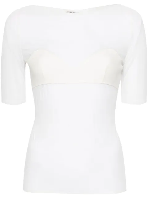 Nensi Dojaka triangle-bra jersey T-shirt White NDSS24TOP063