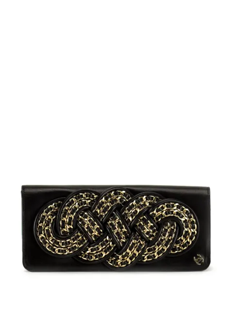 CHANEL Pre-Owned 2008 Knotted clutch bag Black CHANEL2008GOLDEVENINGCLUTCH