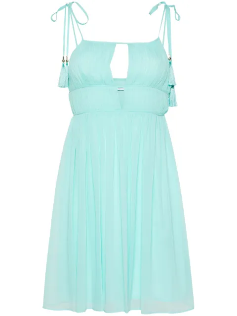 Patrizia Pepe plissé crepe mini dress Blue 2A2714A061