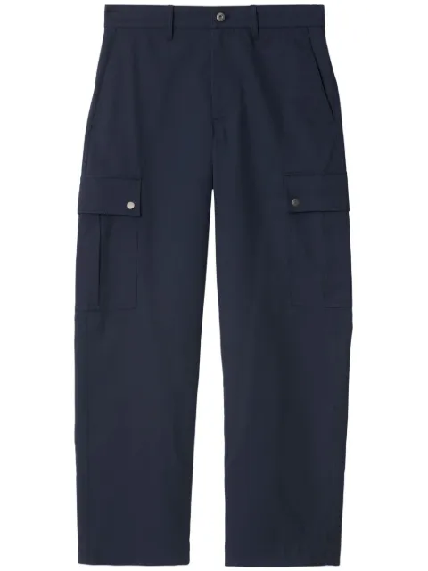 Burberry cotton blend cargo trousers Blue 8095721