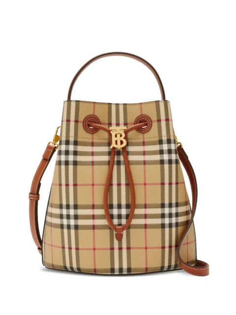 Burberry small TB leather bucket bag Neutrals 8096289