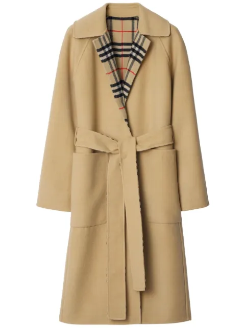 Burberry Check wool reversible coat Neutrals 8093825