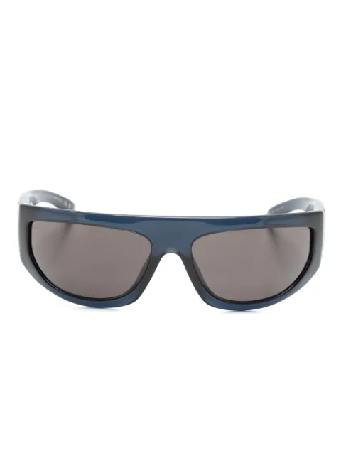 Gucci Eyewear logo-plaque shield-frame sunglasses Blue GG1574S
