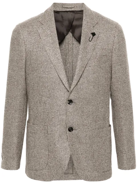 Lardini interwoven single-breasted blazer Brown IV528AEIVSF63515