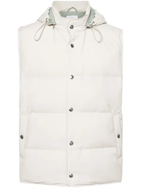 Eleventy hooded padded gilet Neutrals J75GILH04GBT27007