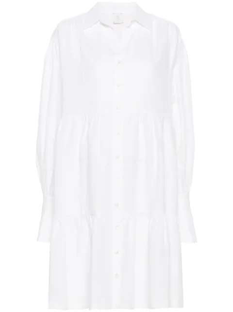 Eleventy tiered linen mini dress Neutrals I80ABII12TES0I139