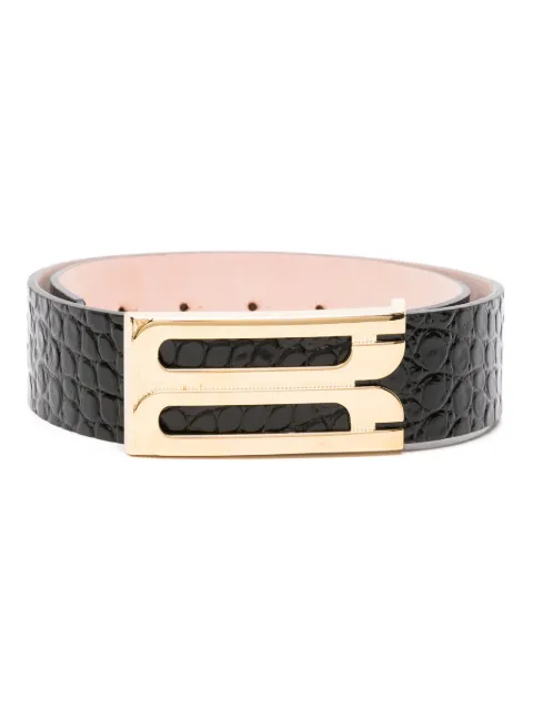 Victoria Beckham logo-plaque leather belt Black 1324ABL005785A