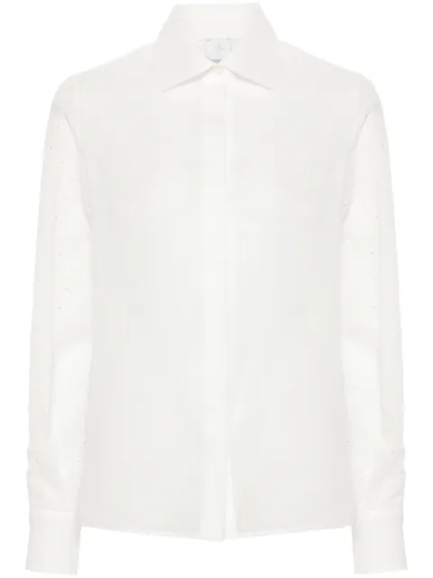 Eleventy embroidered semi-sheer shirt White I80CAMI07TES0I261
