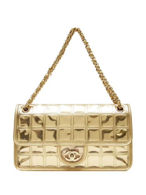 CHANEL Pre-Owned Ice Cube shoulder bag Gold CHANELGOLDICECUBEFLAPBAG