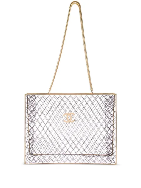 CHANEL Pre-Owned 1997 Cage tote bag Gold CHANELSPRING1997GOLDCAGEBAG