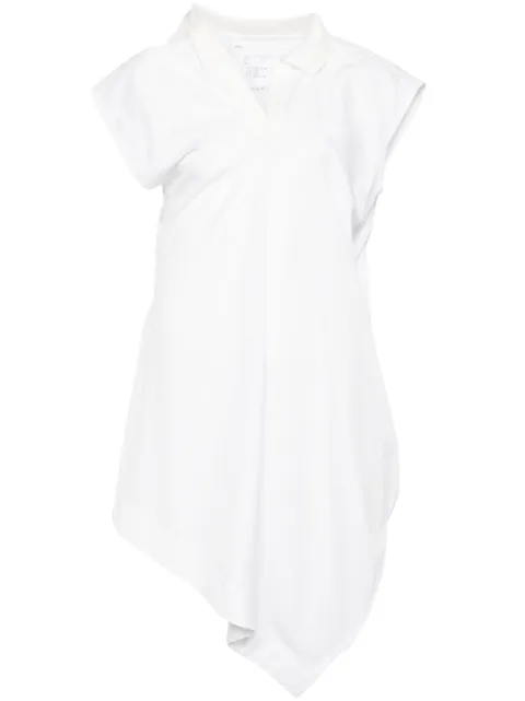 sacai asymmetric-neck polo shirt White 2407376