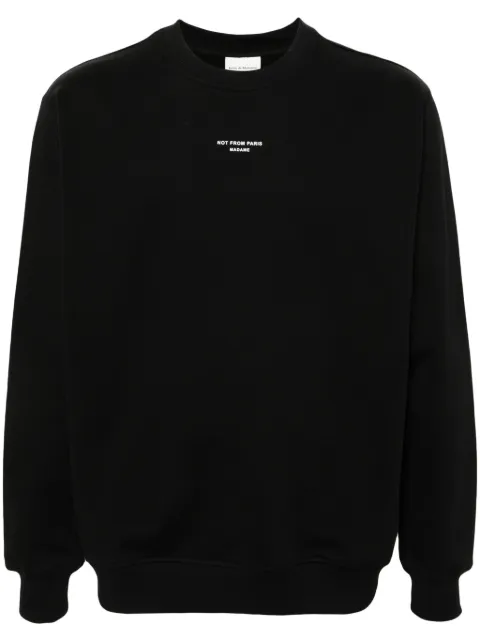 Drôle De Monsieur Le Sweatshirt Slogan Classique top Black PERMSW148CO127