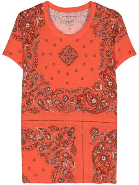 Majestic Filatures bandana-print jersey T-shirt Orange M396FTS831