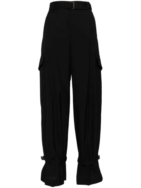 sacai belted tailored trousers Black 2407345