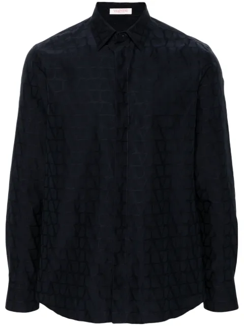 Valentino Garavani Toile Iconographe jacquard shirt Blue VAB7659VC