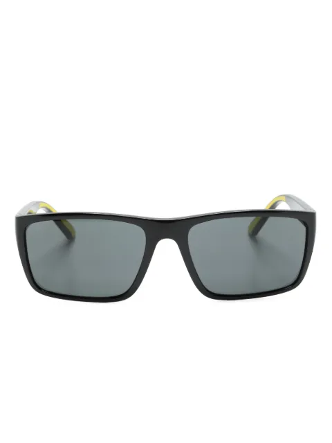 SCUDERIA FERRARI logo-plaque rectangle-frame sunglasses Black FZ6003U