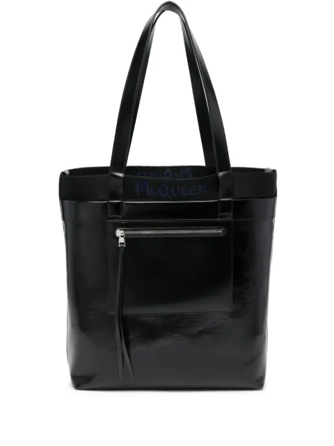 Alexander McQueen coated-finish shoulder bag Black 7917691AAS0