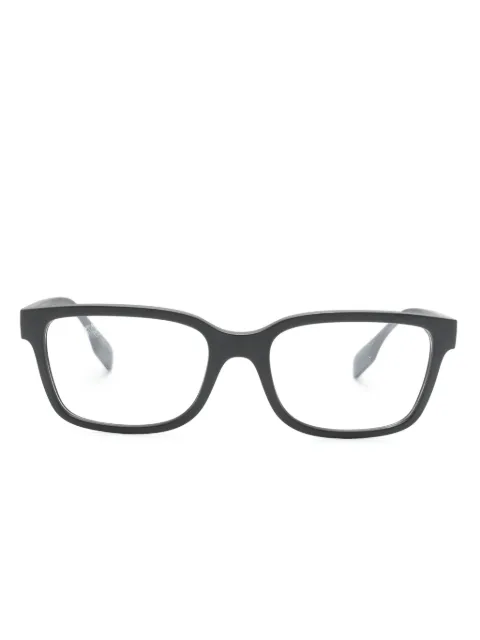 Burberry Eyewear Charlie rectangle-frame matte glasses Black B2379U