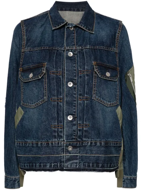 sacai panelled denim jacket Blue SCW207