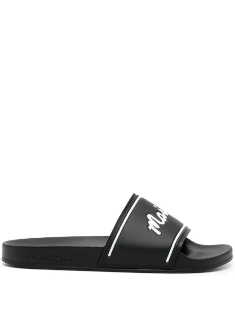 Maison Kitsuné Handwritting slides Black MM04201AA1007P199