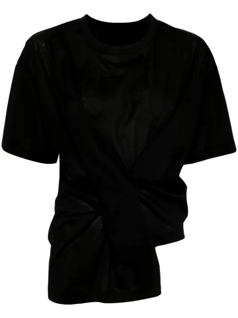 JNBY asymmetric pleated T-shirt Black 5O6114460