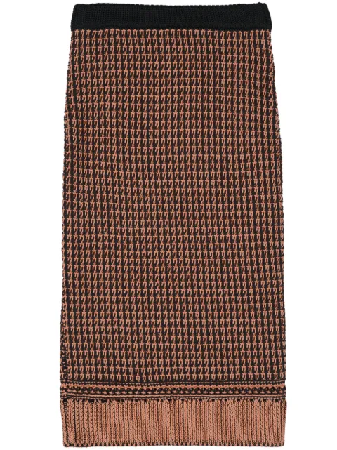 3.1 Phillip Lim bi-color knitted skirt Orange P24170159LCN